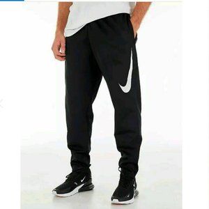 Men's Nike Dri-Fit Therma Big Swoosh Tapered Jogger Black/White